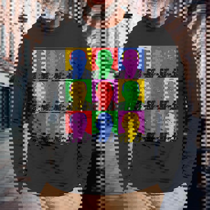 ミハイル・ゴルバチョフ ポップアートtシャツ ヴィンテージヒストリーtシャツ 長袖Tシャツ 高齢者への贈り物