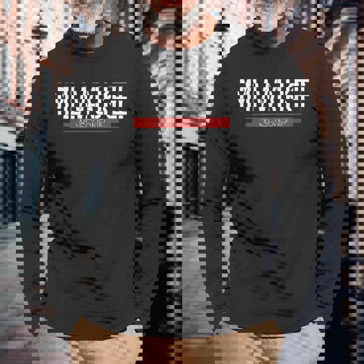 ミルウォーキー ウィスコンシン お土産 ヴィンテージ ウィスコンシン ミルウォーキー 長袖Tシャツ 高齢者への贈り物