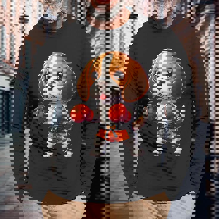 ムエタイビーグル 長袖Tシャツ 高齢者への贈り物