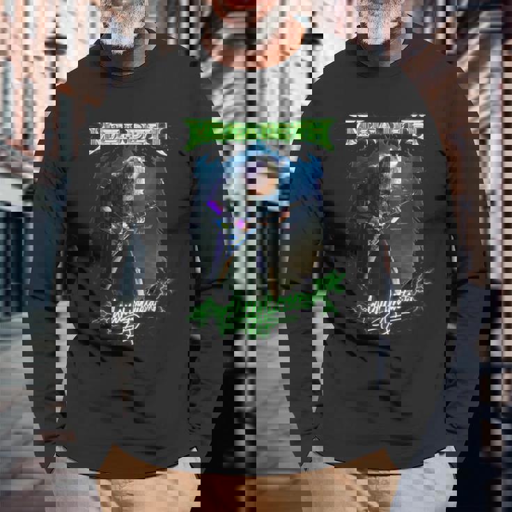 メガデス デイブ・マステイン。 長袖Tシャツ 高齢者への贈り物