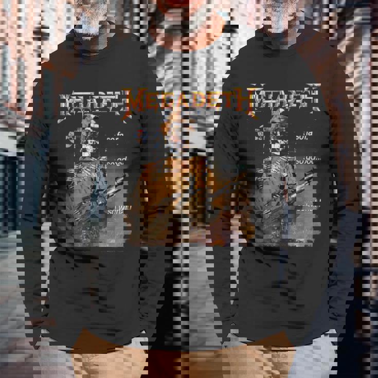 メガデス -O Faro Goodo What Nuclear 長袖Tシャツ 高齢者への贈り物