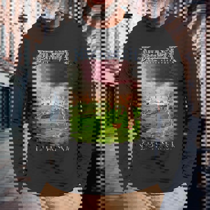 メガデス-ユーサナシア 長袖Tシャツ 高齢者への贈り物