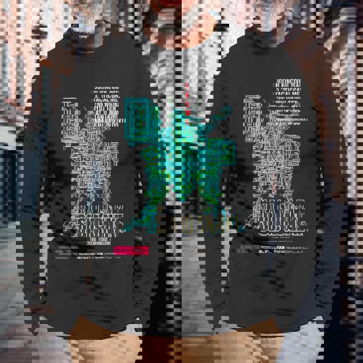 メタルギアボックス アートジャパン レトロ ゲーマー クラシック 8ビット ステルス 長袖Tシャツ 高齢者への贈り物