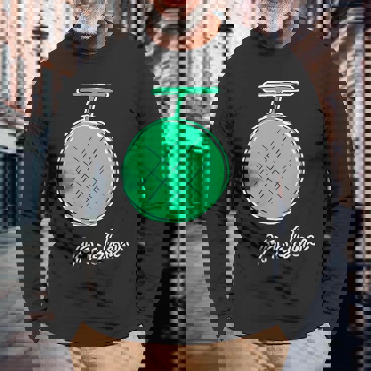 メロン Melon 『フルーツ ポップ』果物 シンプル ゆるい かわいい 落書き イラスト 長袖Tシャツ 高齢者への贈り物