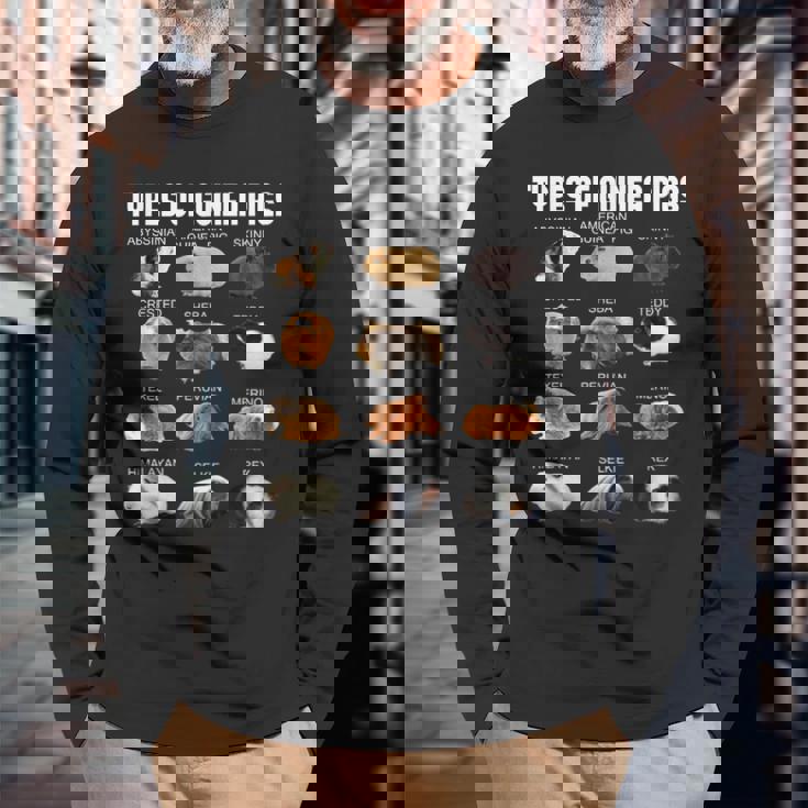 モルモットの種類 ふわふわポテト愛好家 キッズ ペット モルモット。 長袖Tシャツ 高齢者への贈り物