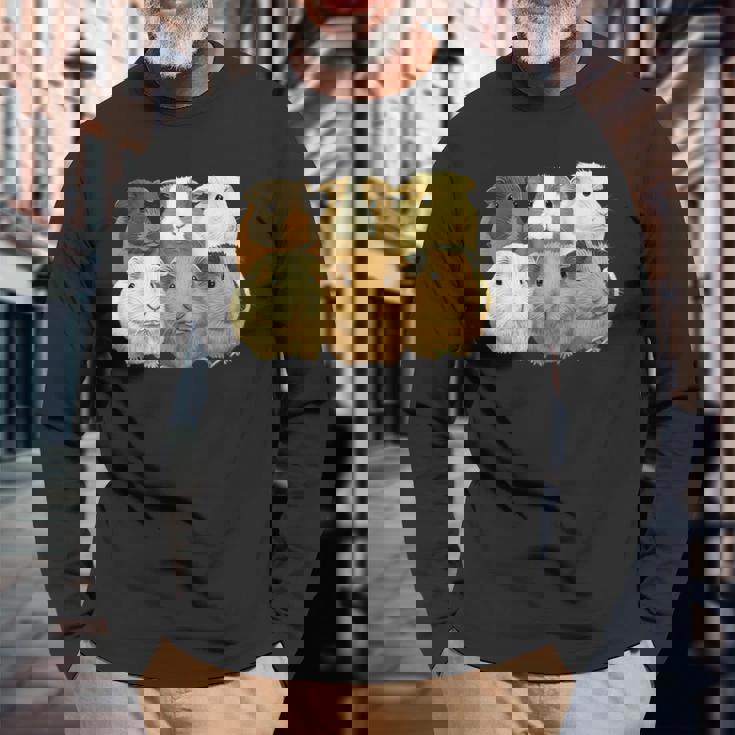 モルモット愛好家のためのモルモット。 長袖Tシャツ 高齢者への贈り物