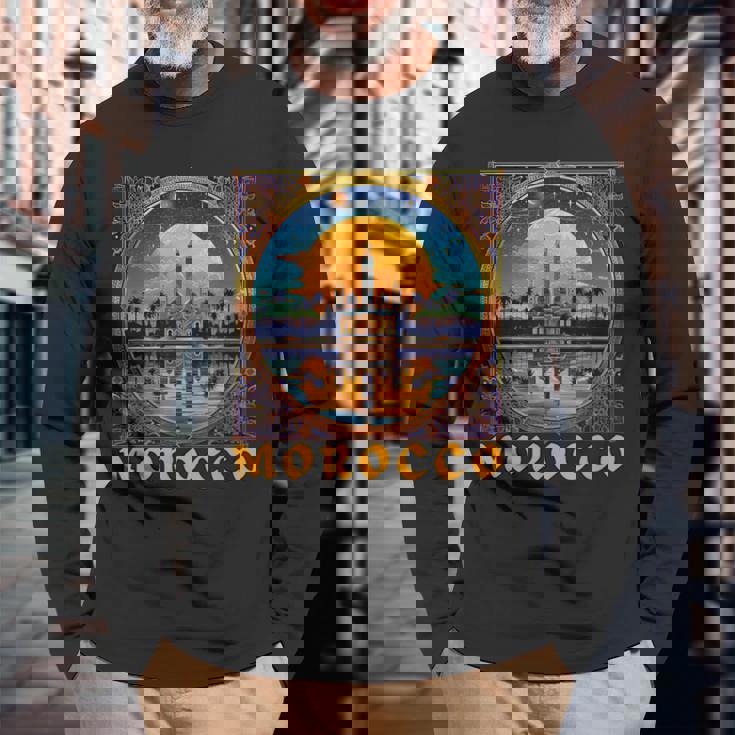 モロッコtシャツ-お土産 長袖Tシャツ 高齢者への贈り物