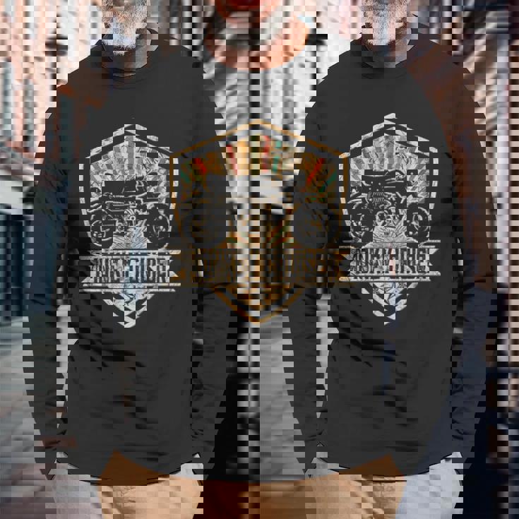 モンキー Z50 クルーザー 原付 バイク 日本 長袖Tシャツ 高齢者への贈り物