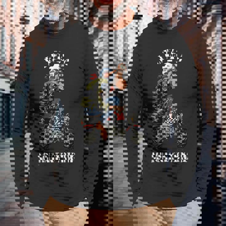 モンキーバイク 長袖Tシャツ 高齢者への贈り物