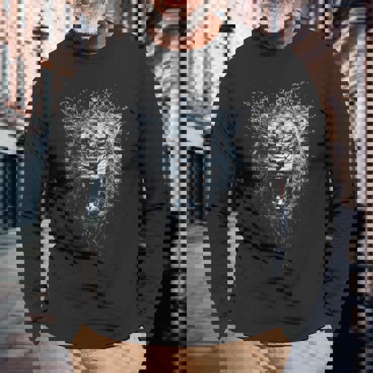 ライオンキング クリエイティブデザイン ウォーター強度 長袖Tシャツ 高齢者への贈り物