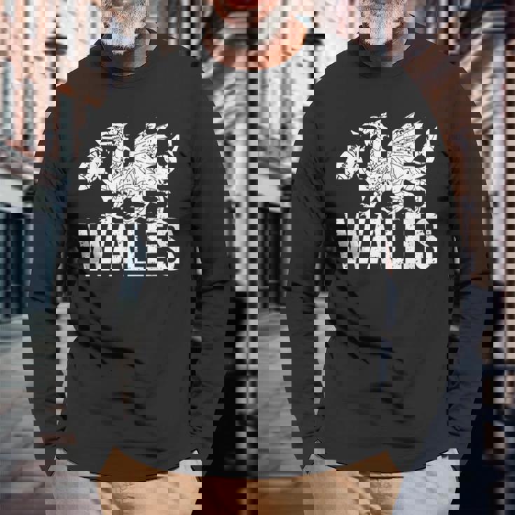 ラグビーウェールズドラゴン ウェールズ メンズ レディース ボーイズ ガールズ ウェールズ 長袖Tシャツ 高齢者への贈り物