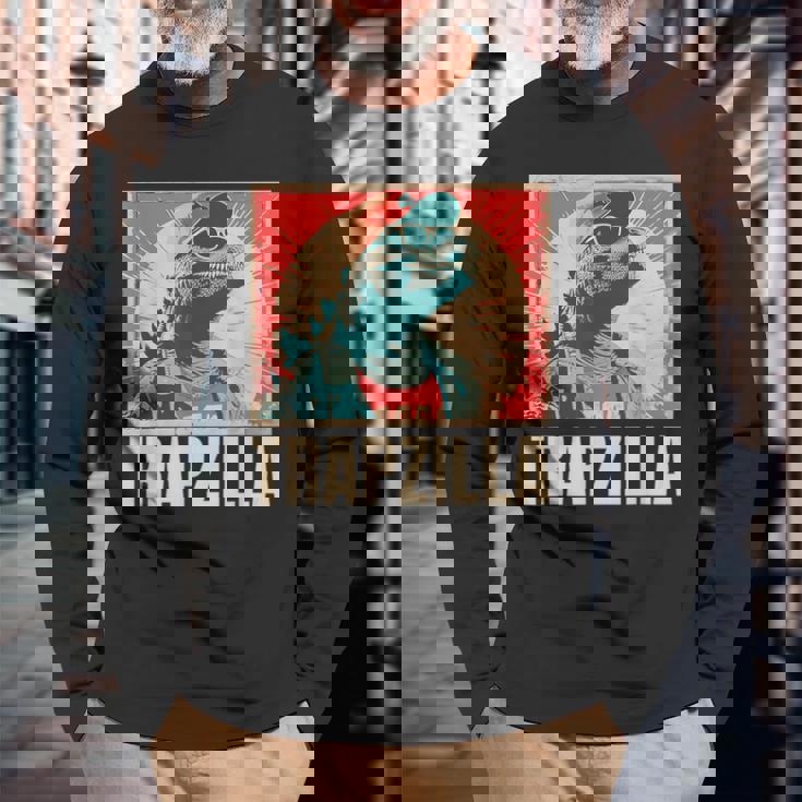 ラップトラップ 音楽 面白い ラッパー 映画好き 長袖Tシャツ 高齢者への贈り物