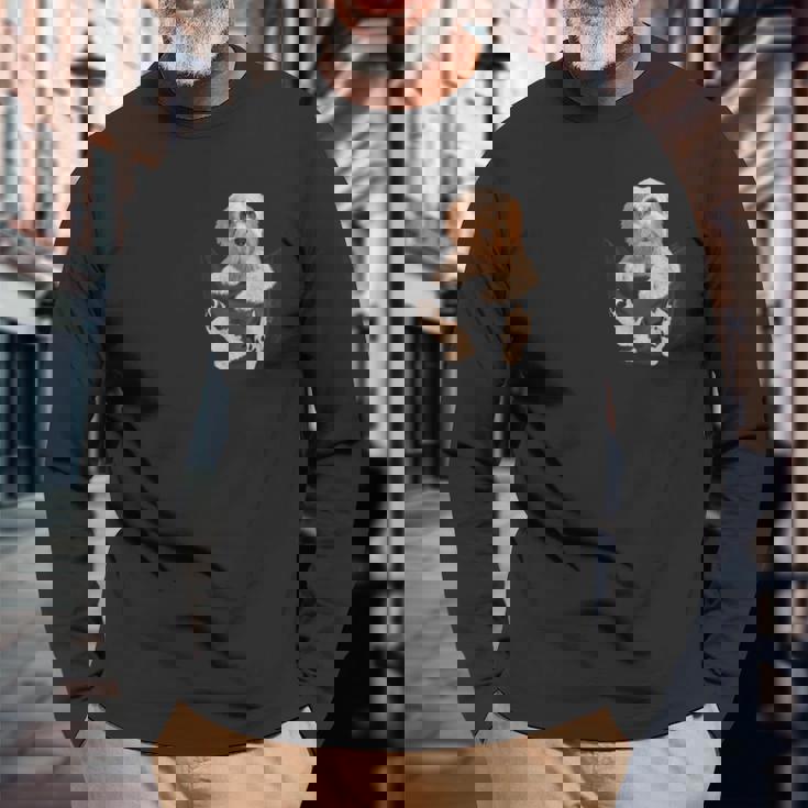 ラブラドゥードル愛好家のためのポケットに入った面白いラブラドゥードル。 長袖Tシャツ 高齢者への贈り物