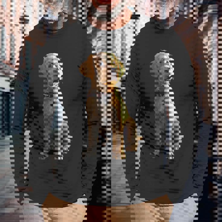 ラブラドール・レトリーバー 犬モチーフ ラブラドール かわいい ラブラドール 長袖Tシャツ 高齢者への贈り物