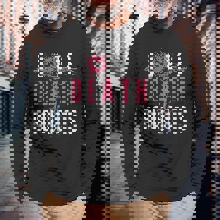 ラブ・デス・ロボット 長袖Tシャツ 高齢者への贈り物