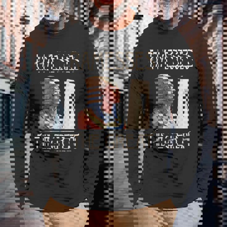 ラムセス2世 長袖Tシャツ 高齢者への贈り物