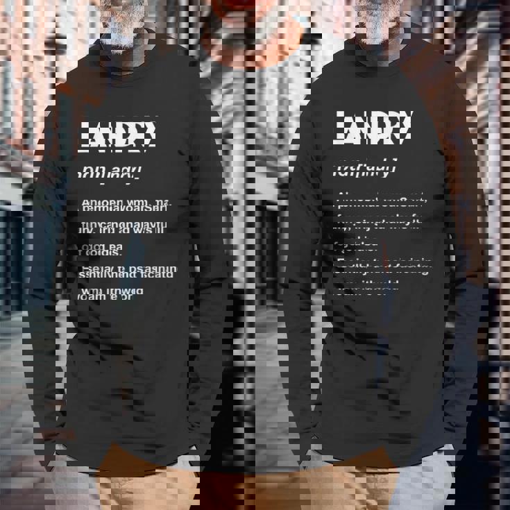 ランドリー名 長袖Tシャツ 高齢者への贈り物