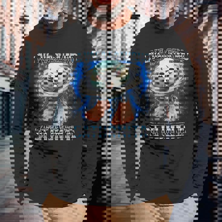 ラヴァカサトゥルノサトゥルニタ-イタリアンブレインロットミーム 長袖Tシャツ 高齢者への贈り物