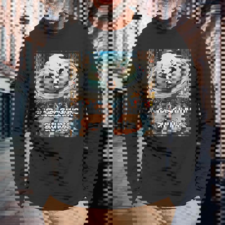 ラヴァカサトゥルノサトゥルニタ-イタリアンブレインロットミーム 長袖Tシャツ 高齢者への贈り物