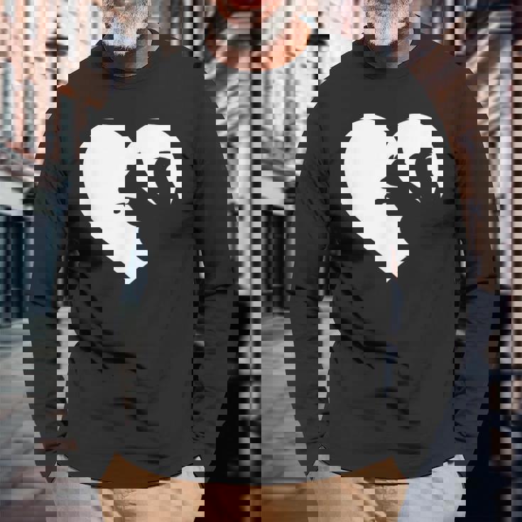 リス どんぐり 森 動物好き ハートツリー シマリス ナッツ 長袖Tシャツ 高齢者への贈り物