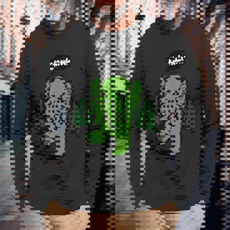 リトルクトゥルフ 長袖Tシャツ 高齢者への贈り物