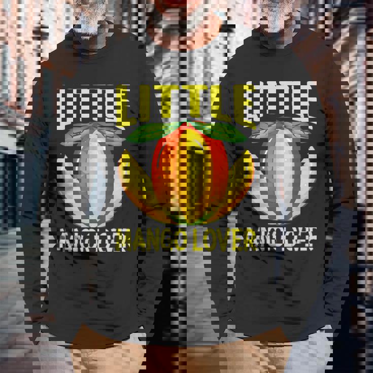 リトル・マンゴー・ラヴァー・アイ・マンゴー 長袖Tシャツ 高齢者への贈り物