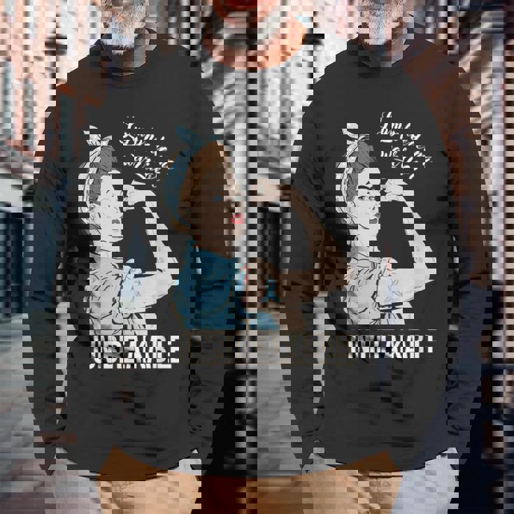 リンパ浮腫の意識 彼女の戦士 壊れないサポート 長袖Tシャツ 高齢者への贈り物