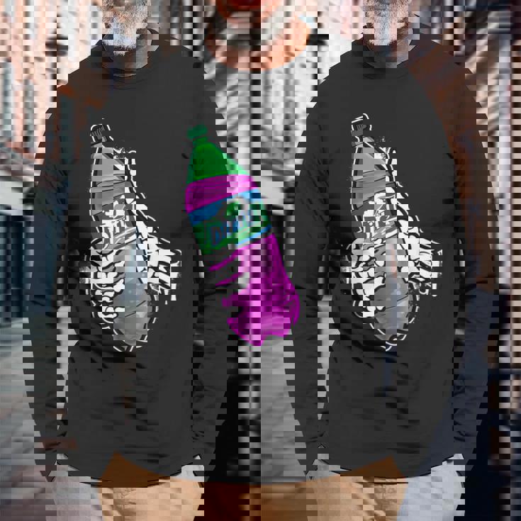 リーンシャツ、パープルドランク、ダーティーダブルカップ、リーンラインスモーク 長袖Tシャツ 高齢者への贈り物