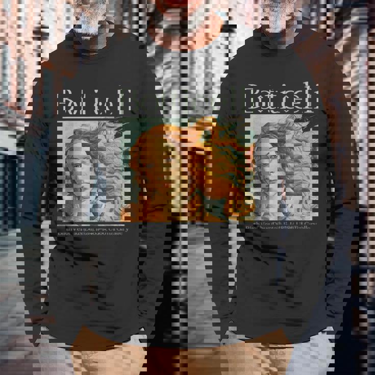 ルネッサンス美的ボッティチェリ ヴィーナスの誕生 アートデザイン 長袖Tシャツ 高齢者への贈り物