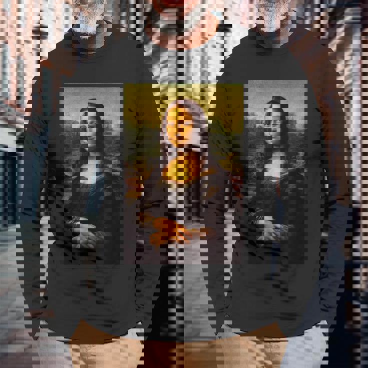 レオナルド・ダ・ヴィンチによるモナ・リザジョコンダ-モナリザ1519 長袖Tシャツ 高齢者への贈り物