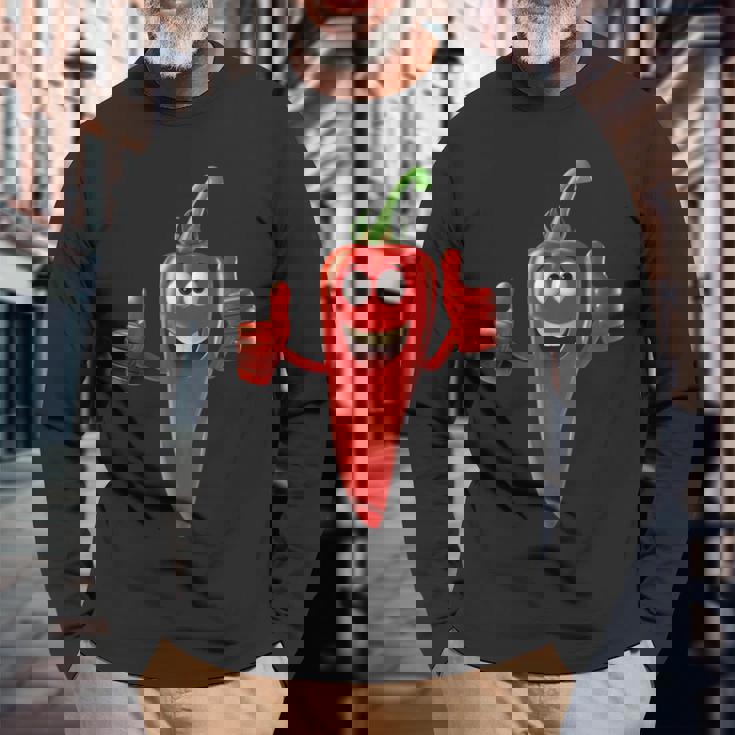 レッドパプリカ 長袖Tシャツ 高齢者への贈り物