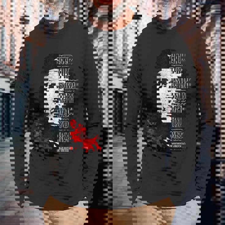 レトロ チェ・ゲバラアドミラー 革命的な引用句 ミーム 長袖Tシャツ 高齢者への贈り物