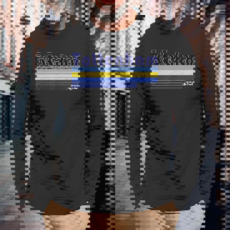 レトロ トッテナム ロンドン 長袖Tシャツ 高齢者への贈り物