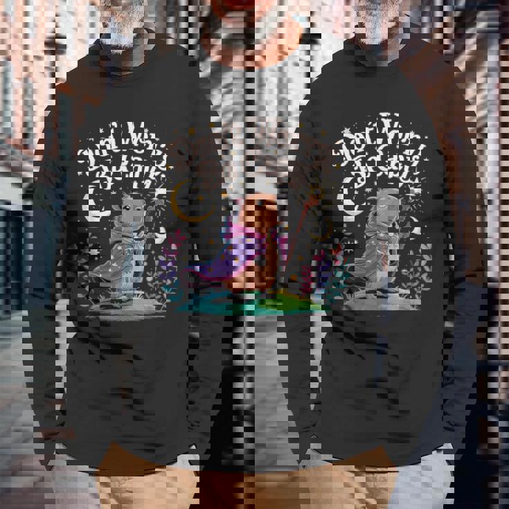 レトロ ドントウォーリー Be Capy ファニーカピバラ メンズ ボーイズ キッズ レディース 長袖Tシャツ 高齢者への贈り物