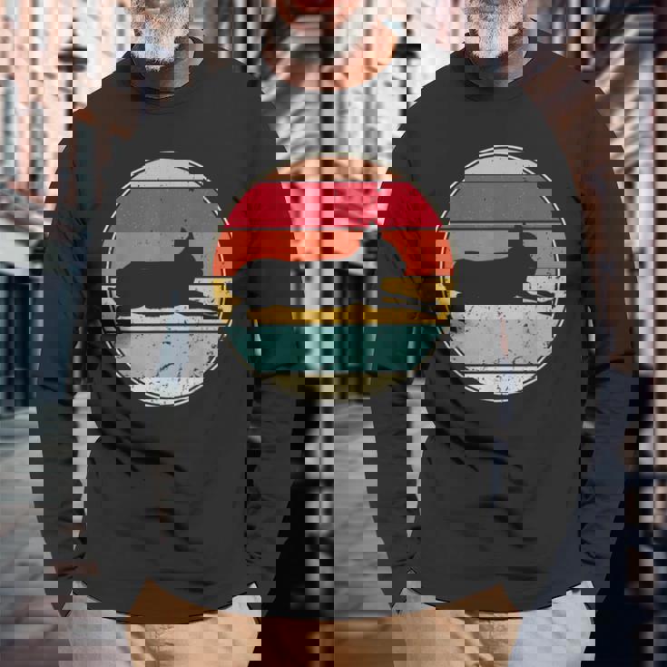 レトロ パタゴニア ヴィンテージ パタゴニアン シルエット 動物 動物園 長袖Tシャツ 高齢者への贈り物