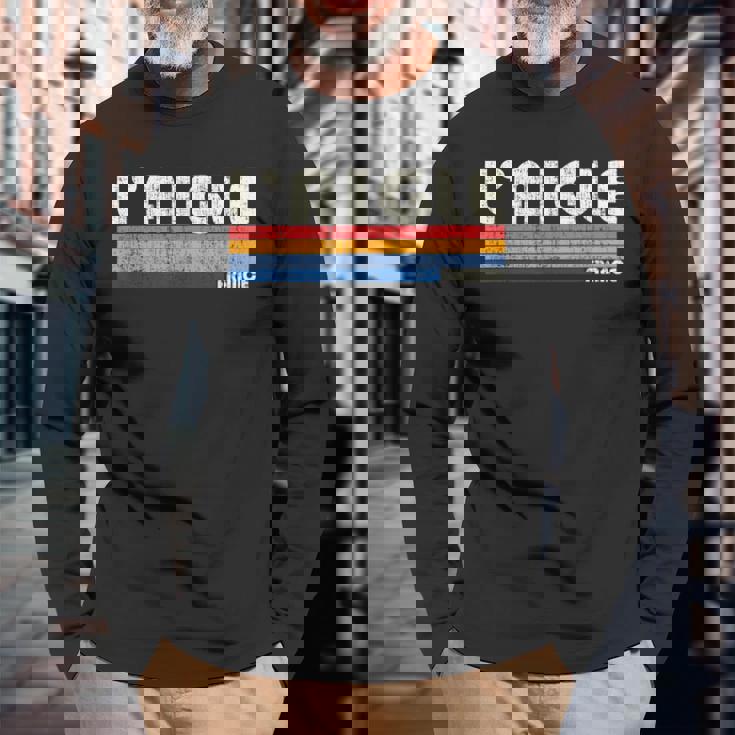 レトロ ヴィンテージ 70年代80年代スタイル L'aigle フランス 長袖Tシャツ 高齢者への贈り物