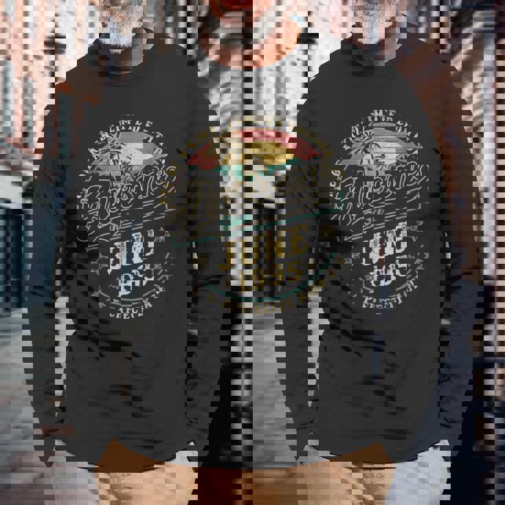 レトロな30歳の男性向け誕生日プレゼント 1995年6月 30歳 長袖Tシャツ 高齢者への贈り物
