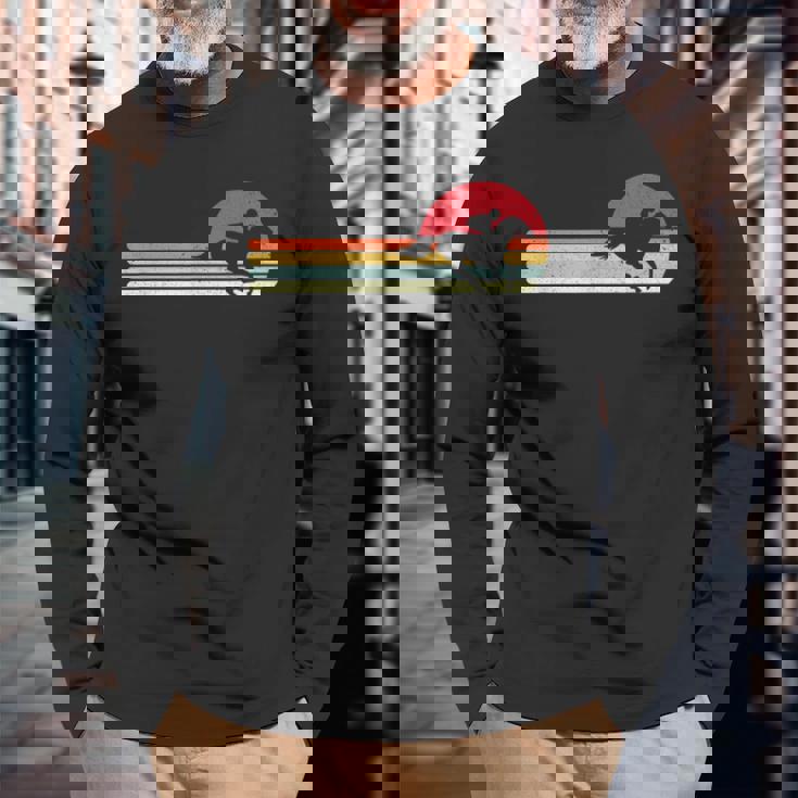 レトロビンテージ競馬デザイ 馬 ウマ レース 馬 乗馬 競馬 面白い 文字入り メンズ おもしろグッズ ネタ 長袖Tシャツ 高齢者への贈り物