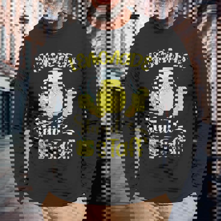 レモンジュース レモネードスタンド スタッフ レモン好き レモネードスタンド 長袖Tシャツ 高齢者への贈り物