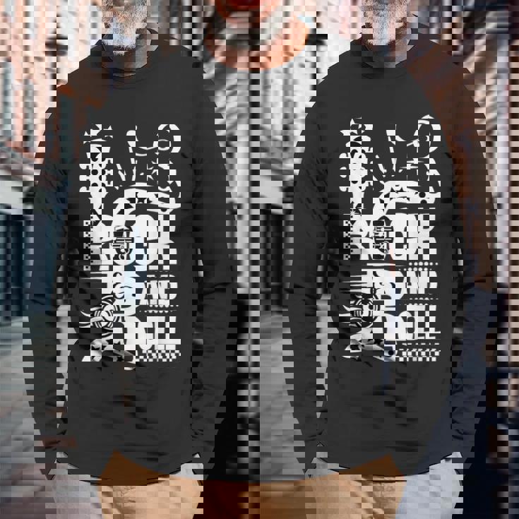 ロカビリー 50年代 ロックンロール ダンスパーティー ソック ホップ ミュージック 60年代 長袖Tシャツ 高齢者への贈り物