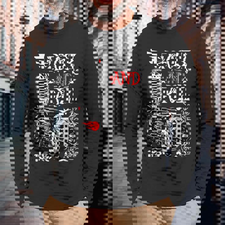 ロカビリー ヴィンテージ 50年代 Music Doo Wop レトロ ロックンロール 長袖Tシャツ 高齢者への贈り物