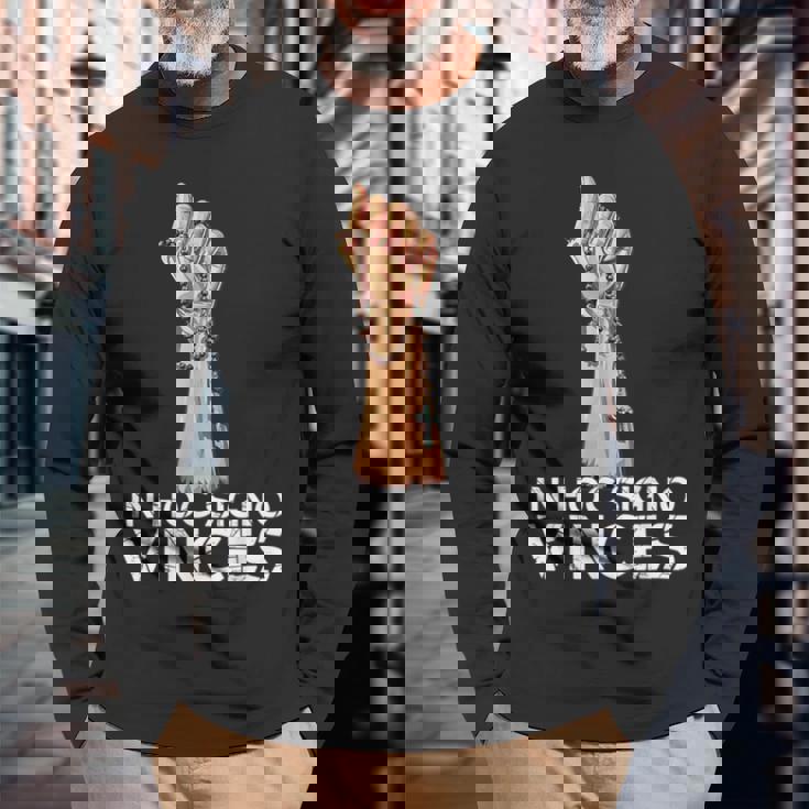 ロザリオ 祝福された母 カトリック教徒を祈る 長袖Tシャツ 高齢者への贈り物