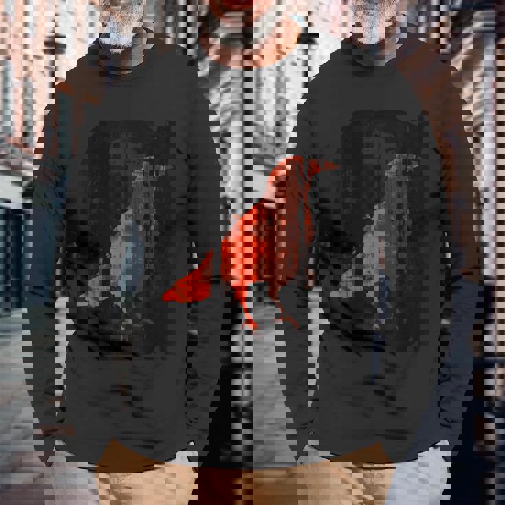 ロック モード系 アントワープ系 ブランド メンズ 半袖 おしゃれ かっこいい 大きいサイズ プリント 烏・Crow 長袖Tシャツ 高齢者への贈り物