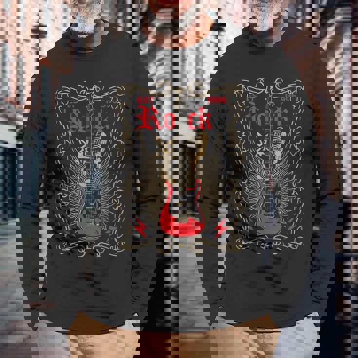 ロック・アンド・ロール 長袖Tシャツ 高齢者への贈り物