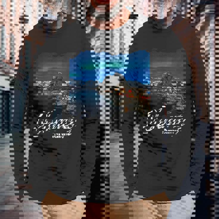 ロフォーテン諸島 ノルウェー お土産ハムノイ 長袖Tシャツ 高齢者への贈り物