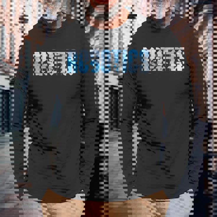 ロボット ロボティクス エンジニア ロボティクス 長袖Tシャツ 高齢者への贈り物