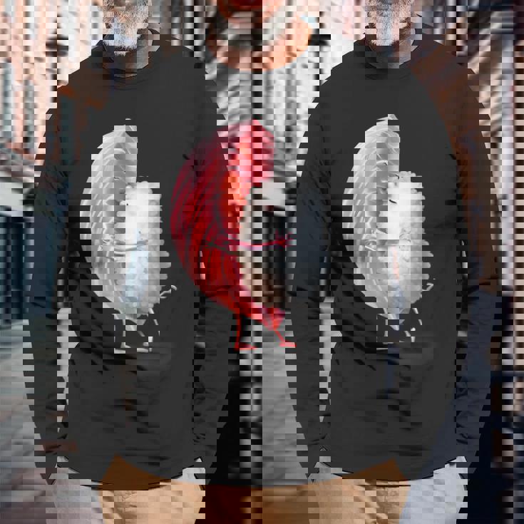 ロマンチック ピンク まぐろ 寿司 ハグ&キス 日本食通 長袖Tシャツ 高齢者への贈り物