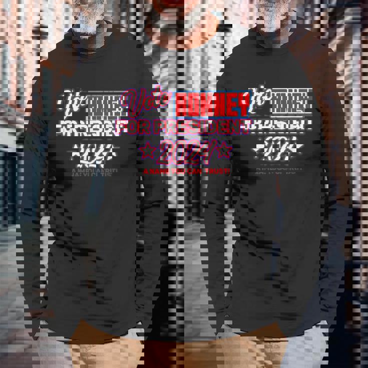 ロムニー大統領 2024 長袖Tシャツ 高齢者への贈り物