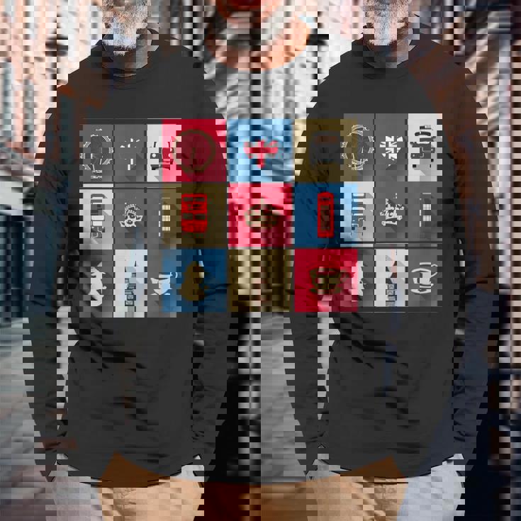 ロンドンバス スカイライン イギリス国旗 ユニオンジャック 長袖Tシャツ 高齢者への贈り物