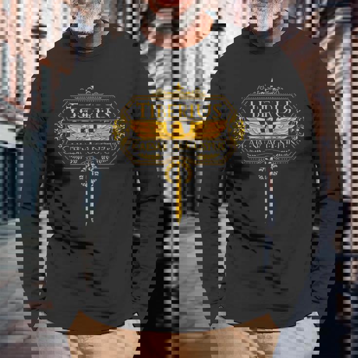 ローマ帝国の皇帝 ティベリウス 長袖Tシャツ 高齢者への贈り物